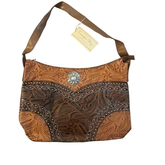 Canyon Sky Handbags - Elegant Brown and Tan Shoulder Bag